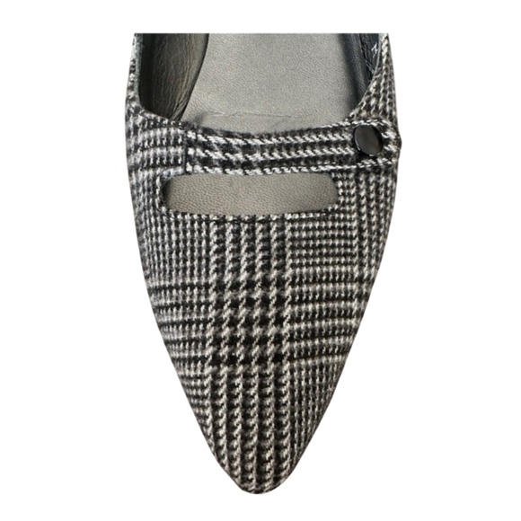 STUART WEITZMAN Women’s Plaid Fabric & Leather Shoes Size 7M - Picture 3 of 6